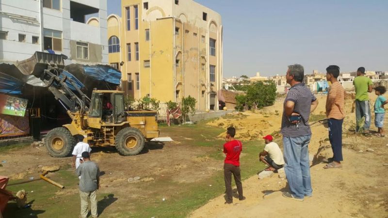 بالصور| جهاز القاهرة الجديدة يقوم بحملة إزالات للاشغالات
