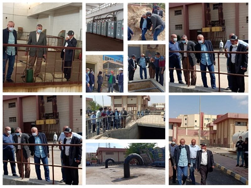 نائب «هيئة المجتمعات العمرانية» يتفقد سير العمل بمحطات  الصرف الصحى بالقاهرة الجديدة